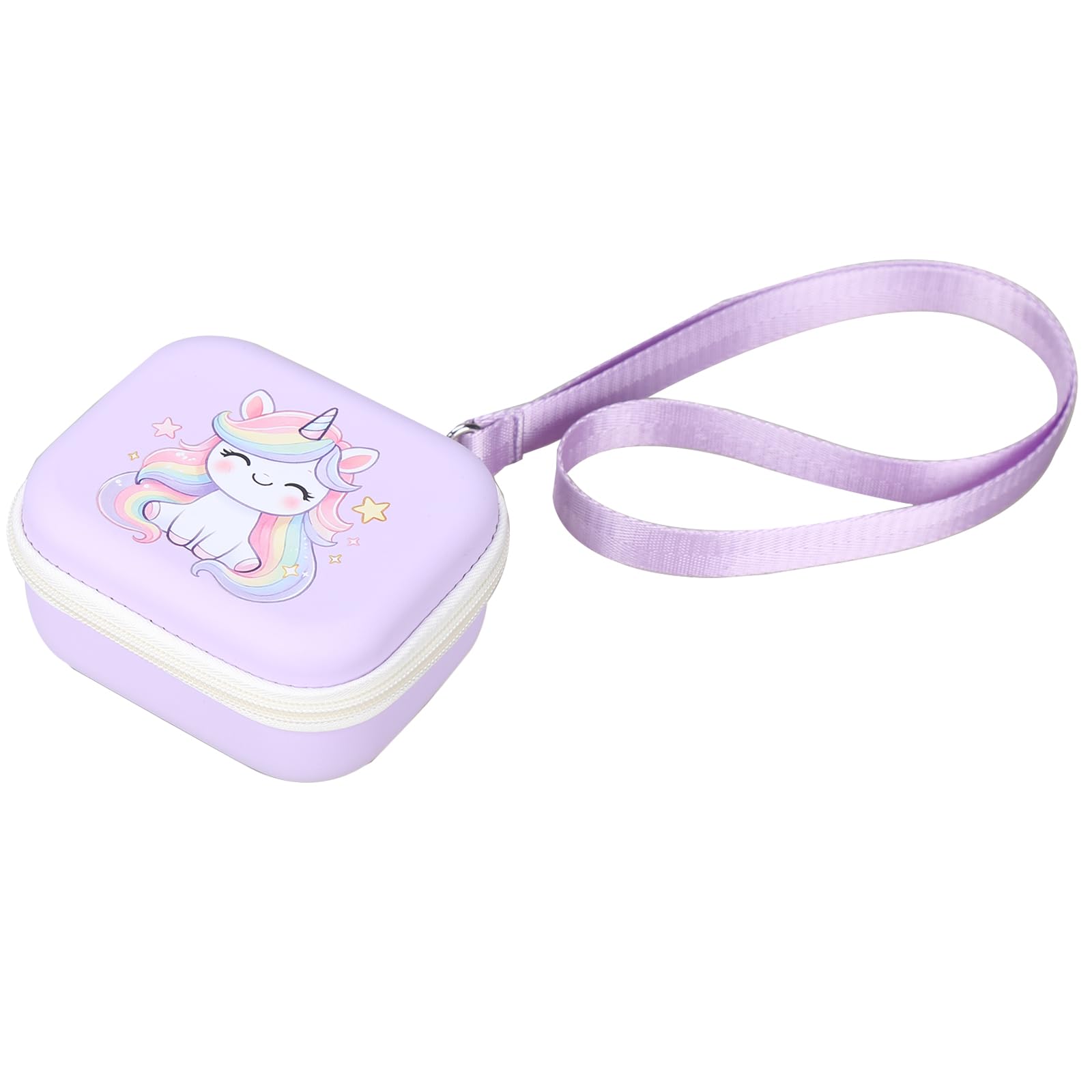 worfty Kids Camera Case Compatible with MAVOKIS/Envyvip/Seckton/KIZJORYA/Goopow Digital Video Camera Toys Camcorder Storage Holder Carrying - Purple Unicorn(Case Only)