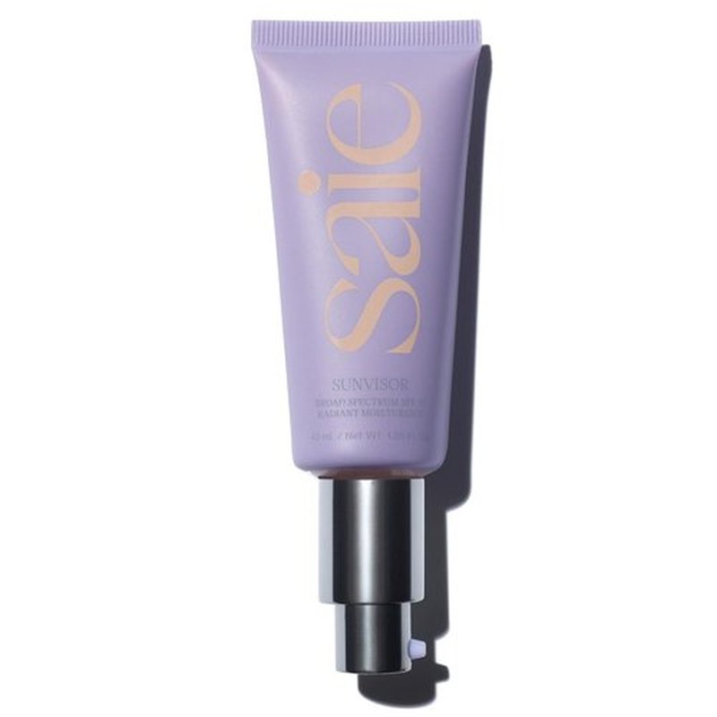 Saie Sunvisor Broad Spectrum Sunscreen Moisturizer SPF 35 - Hydrating Face Sunscreen with Zinc Oxide & Vitamin C (1.35 fl oz)