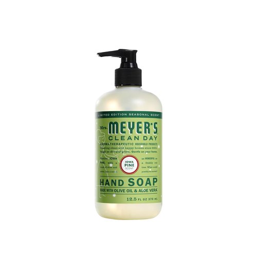 Mrs. MEYER'S CLEAN DAY Hand Soap 12.5 Fl Oz 4 Count (Variety Pack), Gingerbread + Iowa Pine + Peppermint + Snow Drop