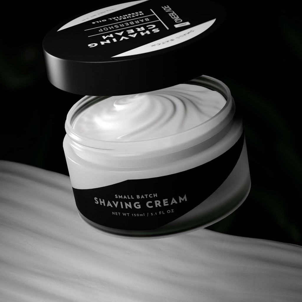 OneBlade Black Tie Shaving Cream for Men 150ml - Sulfate, Paraben, & Alcohol Free (Barbershop)