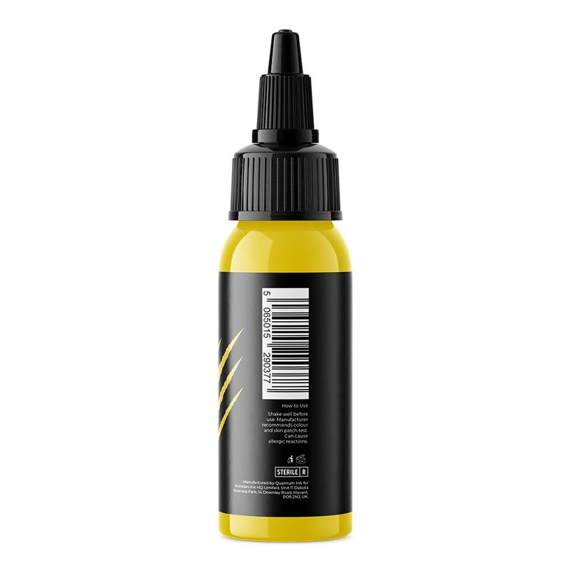 Yellow Tattoo Ink by Monsters Ink Tattoo (Atomic Yellow, 1oz)