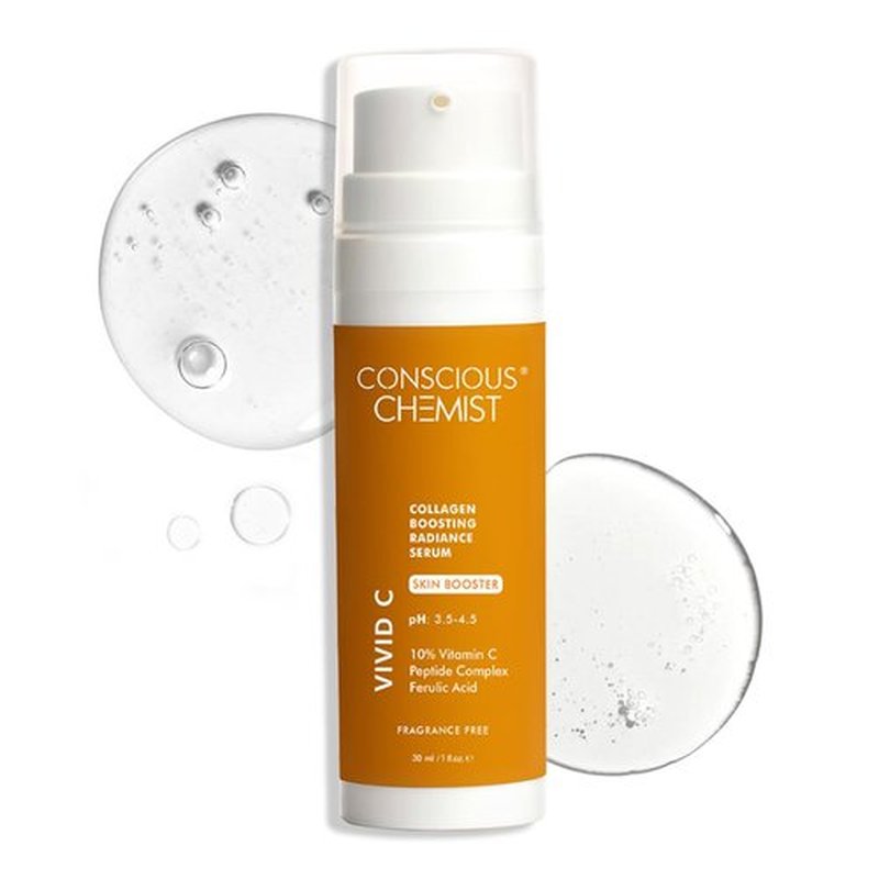 Conscious Chemist Vitamin C 10% Face Serum - Brightening & Anti-Aging | 30ml | Reduces Dark Circles & Fine Lines