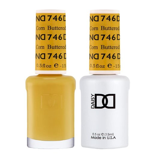 DND Gel Polish Set - Yellow Collection | UV/LED Gel & Air Dry Nail Lacquer Duo, 0.5 Fl Oz Each