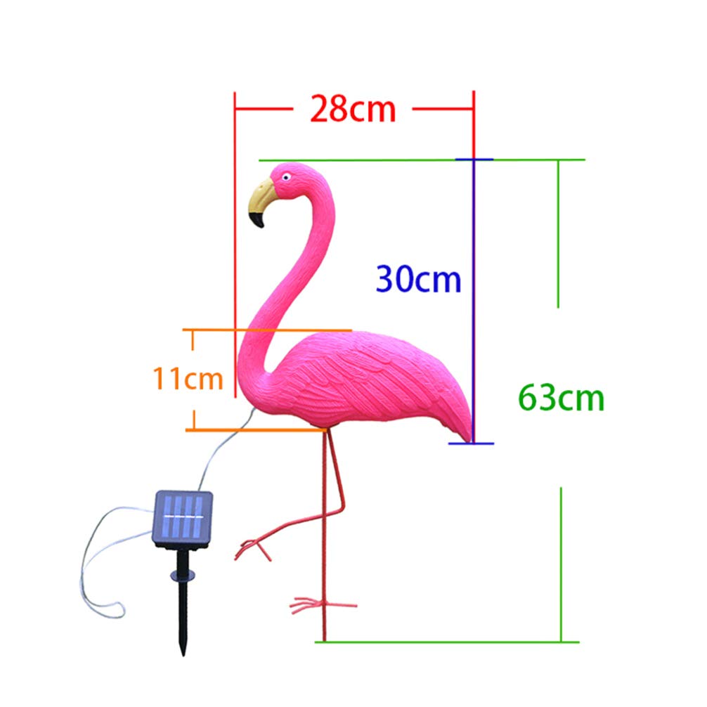Uonlytech Solar Flamingo Lights Outdoor Solar Pathway Light Flamingo Garden Animal Lamp for Outside, Pathways, Patio Decor