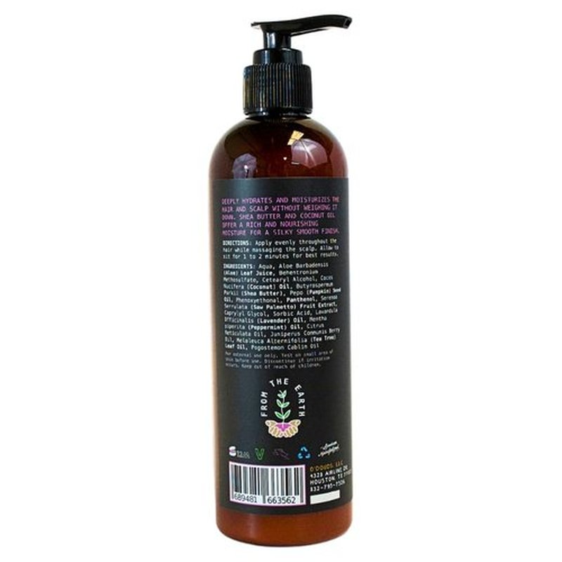 O'Douds Natural Hair Conditioner - Deeply Hydrates Hair & Scalp for All Hair Types - Plant-Based, Sulfate & Paraben Free Conditioner, Lavender & Peppermint, 12 oz.