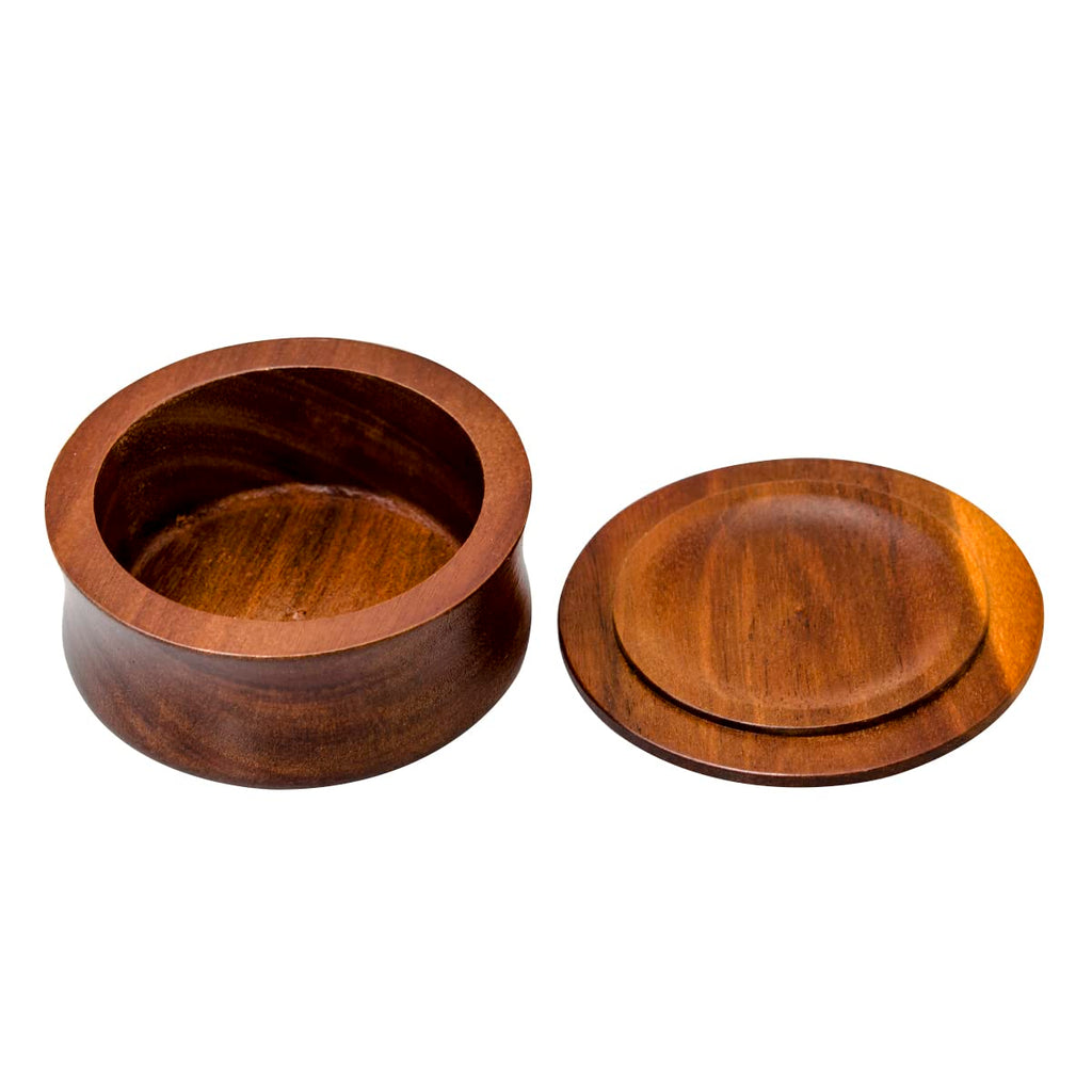 Danweix Wooden Shaving Bowl, Shaving Soap & Cream Bowl for Men Classic Style Easy to Lather Fits Wet Shaving (4#)