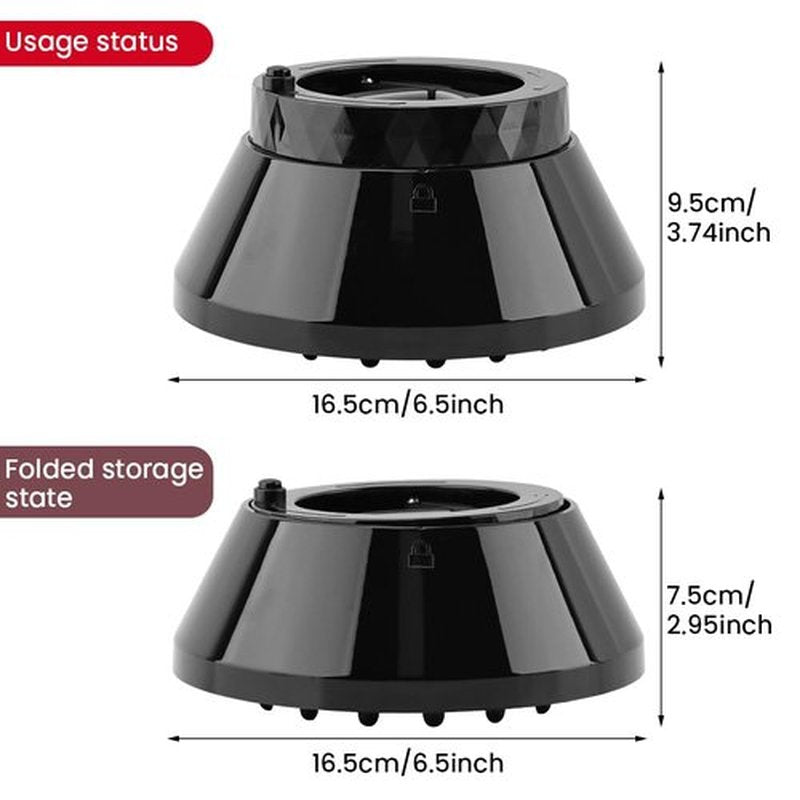 Skiennix Universal Hair Dryer Diffuser - Professional Attachment for Curly & Wavy Hair | Adjustable 1.4" to 3.2" - Black