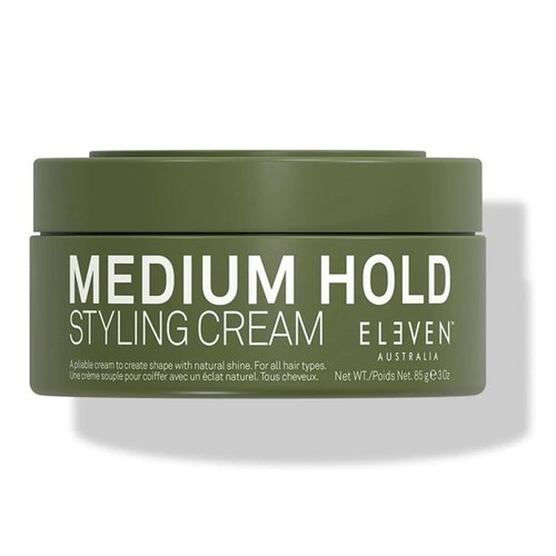 ELEVEN AUSTRALIA Medium Hold Hair Styling Cream for Men & Women - Slick Hold Pomade Product with Carnauba Wax, Shaping for Short, Medium, or Long Hair, Matte Texture Paste, Adds Natural Shine - 3 oz