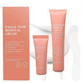 Female facial hair removal cream - painless and gentle hair removal cream for upper lip, chin, and face, containing spatula, 4-Minute At-Home Sensitive Skin Hair Remover, 2.37FI Oz.