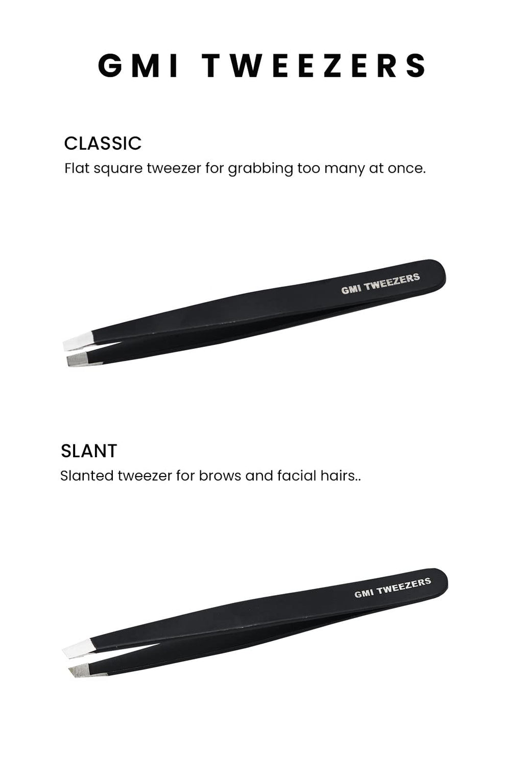 Professional Eyebrow Tweezers Set of 4 – Stainless Steel Precision Tweezers Kit for Facial Hair Removal, Ingrown Hair, Splinter & Eyebrow Shaping for Women & Men