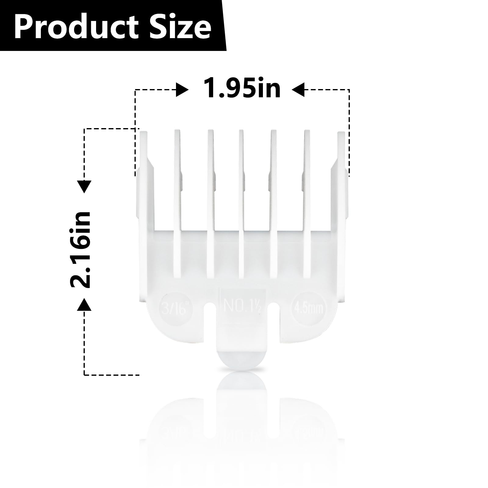 3/16" Replacement for Wahl Attachment Clipper Guide Replacement Guard 4.5 mm #1.5#1-1/2 （2 pack）
