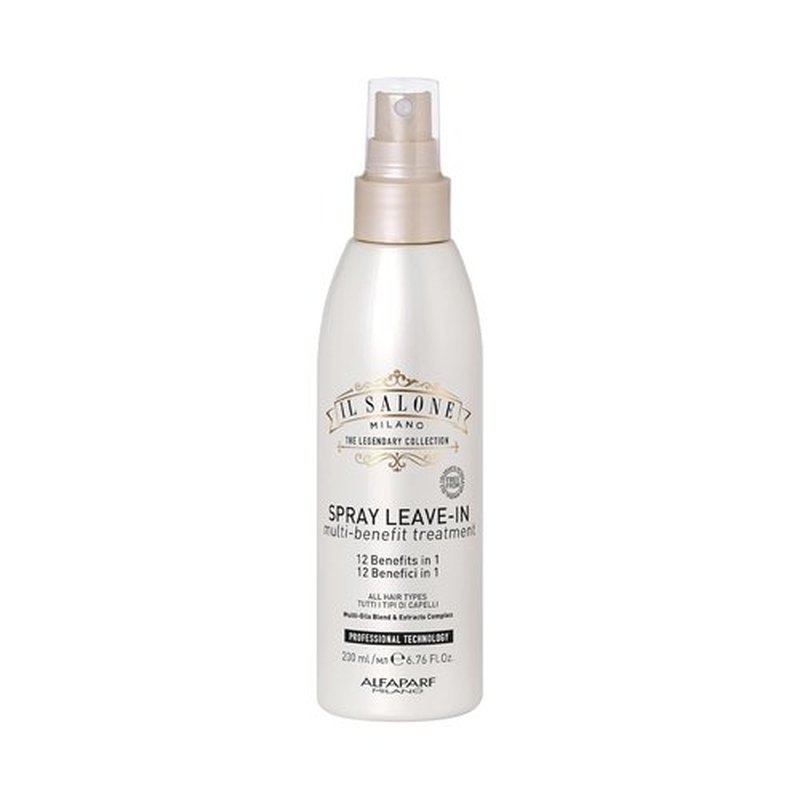 Il Salone Milano Professional 12-In-1 Leave-In Hair Treatment - Heat Protectant - Detangling Spray - Frizz Control - Repairs Hair Breakage - Nourishes - For All Hair Types (6.76 fl oz / 200 ml)