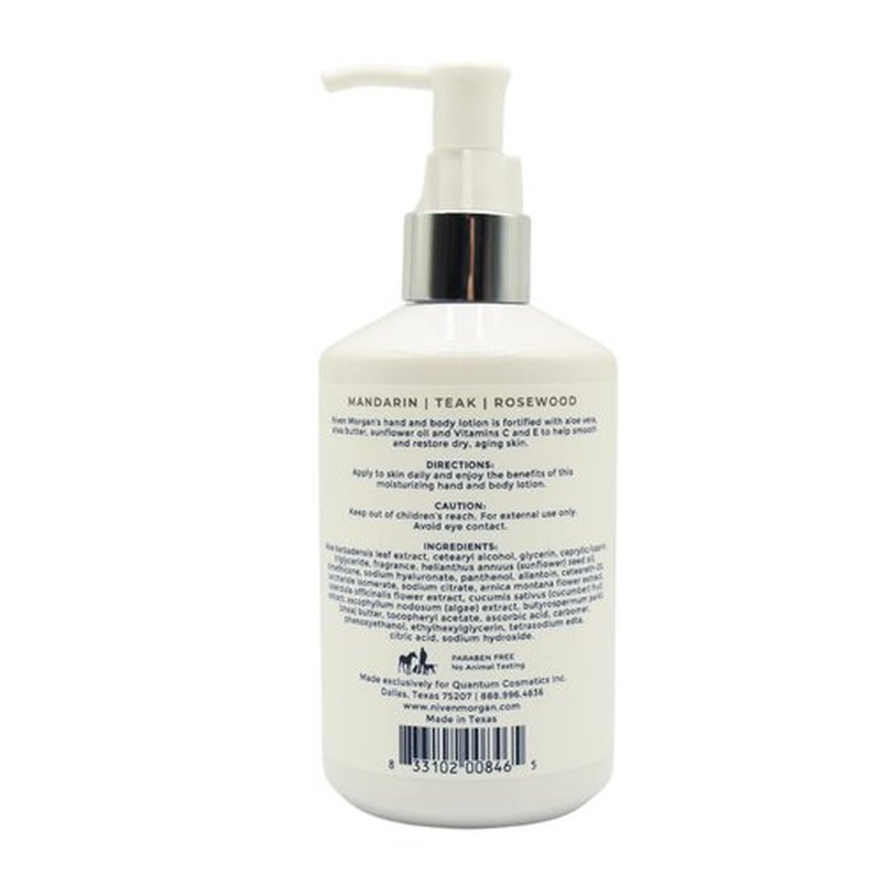 Niven Morgan Mandarin, Teak and Rosewood Hand and Body Lotion 10.5 Fl Oz / 310 mL