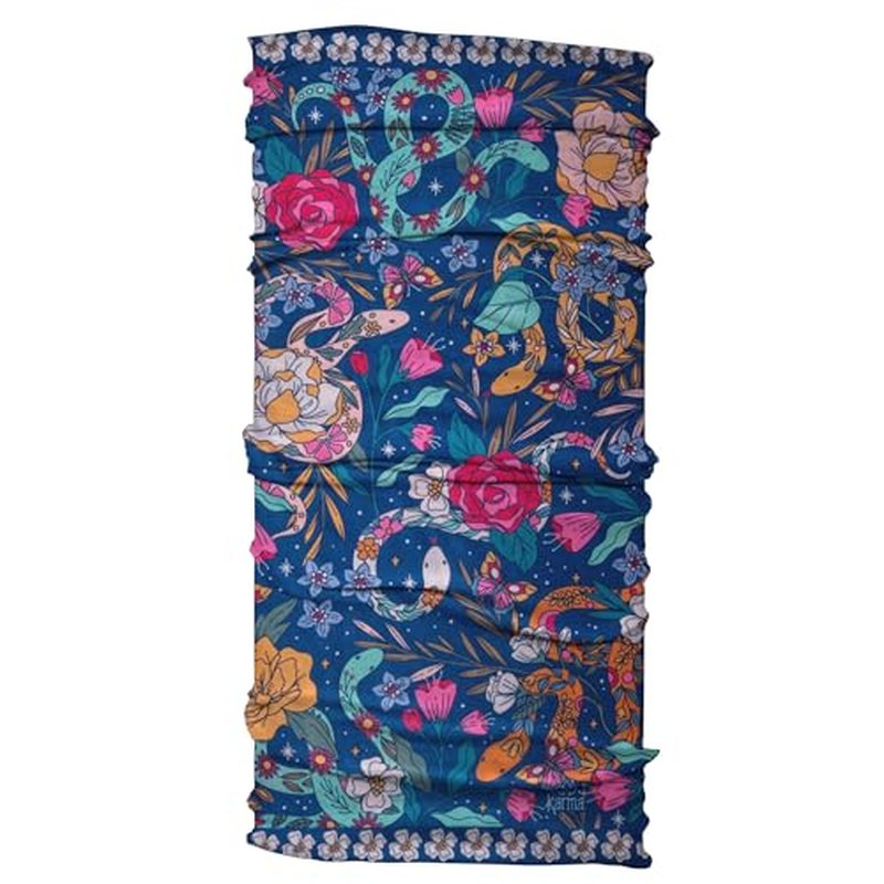 Karma Snakes Headband for Women - Wide - Fabric Headband and Stretchy Hair Scarf - Blue