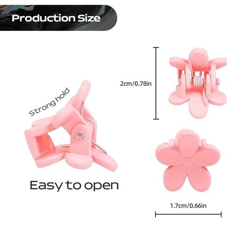 120 Pcs Colorful Mini Hair Claw Clips Small Hair Clamps Hair Accessories for Women Girls Teens Kids Cute Tiny Hair Pins Barrettes Bun Clips Assorted Colors Baby to Adult Flower