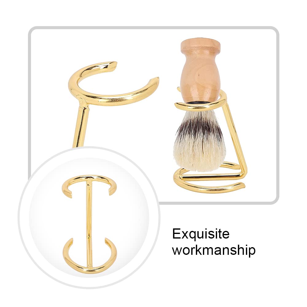 ZBJBinCH Shaving Brush Holder, Shaving Stand Shaving Razor and Brush Stand Christmas Men's Gift for Safety Razor Stand Place manual shaving foam brush Stainless Steel （Without Brush）