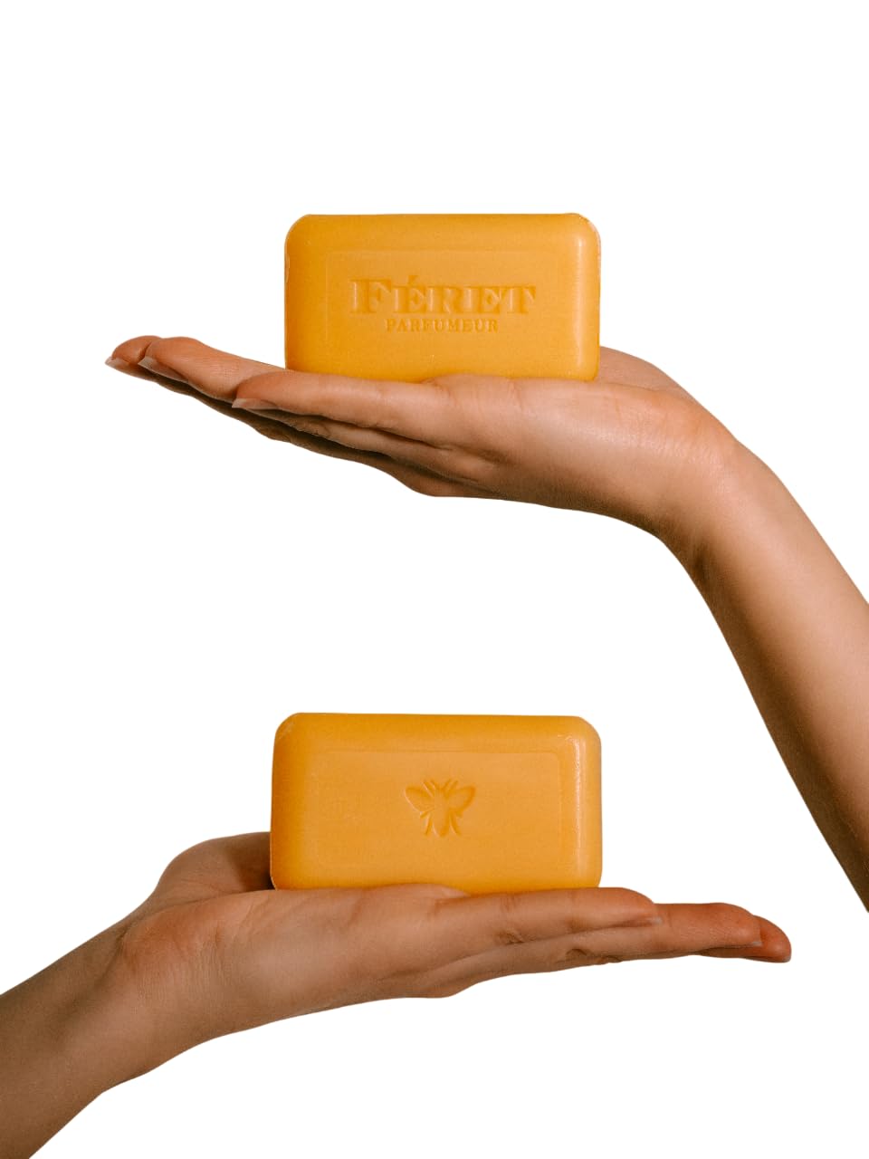 Feret Parfumeur Paris 1900 Natural Bar Soap - Honey Soap Bar for Face, Hands & Body, Moisturizing Shea Butter & Olive Oil for Sensitive Skin, Creamy, Gentle Lather, Made in France - 125g