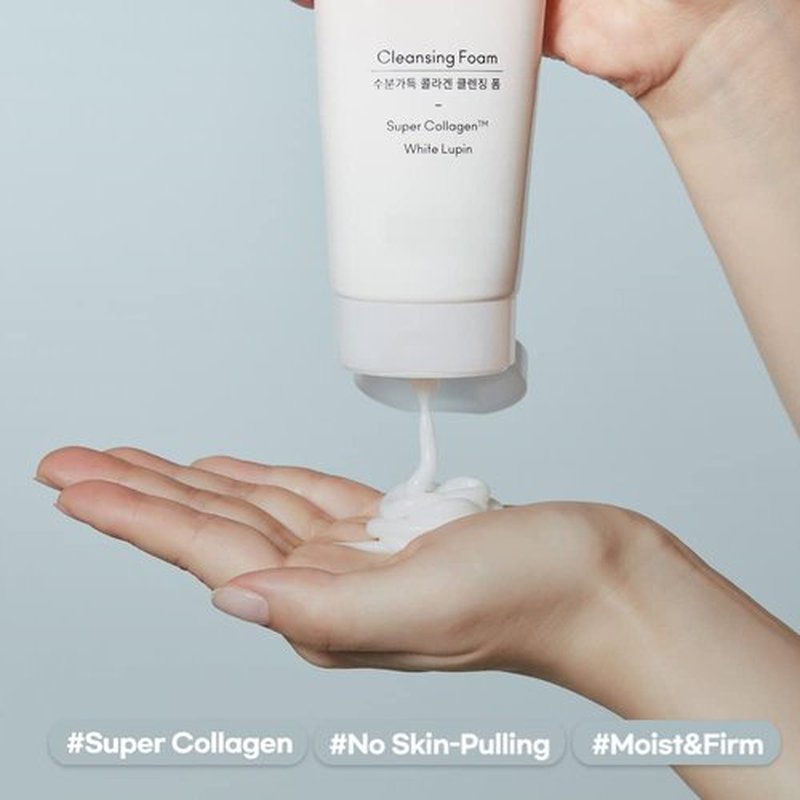 ETUDE Moistfull Collagen Cleansing Foam - Gentle Face Wash with Super Collagen & Lupinus Albus | 5.29 Ounce