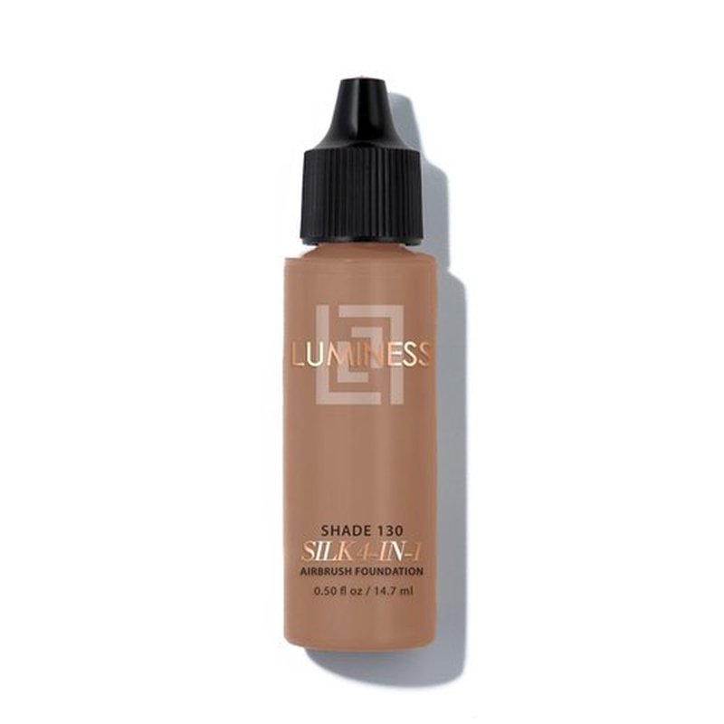 Luminess Air Silk 4-In-1 Airbrush Foundation- Foundation, Shade 130 (.5 Fl Oz) - Sheer to Medium Coverage - Anti-Aging Formula Hydrates and Moisturizes - Professional Makeup Kit for Cordless Air Brush