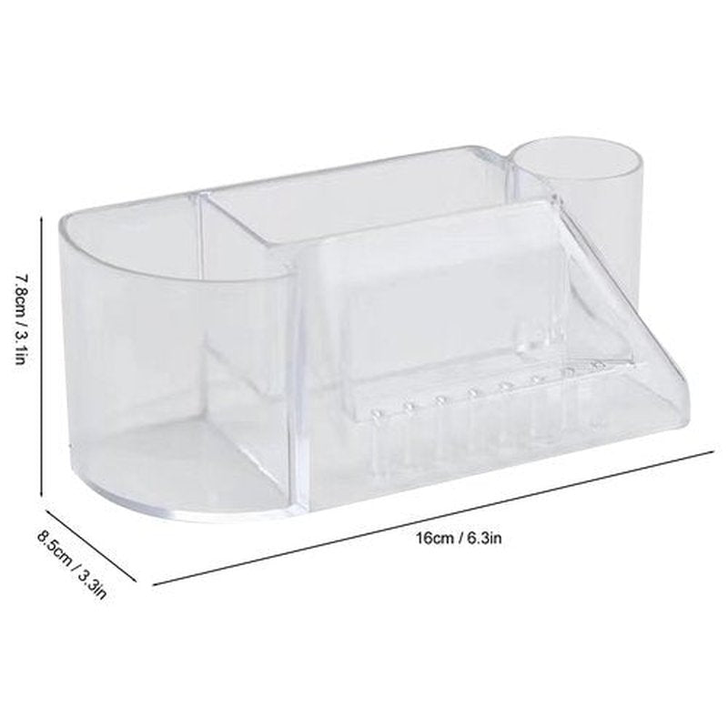 Professional Nail Desk Organizer and Storage - Nail Drill Holder Box with 8 Holes for Grinding Bit Display Stand