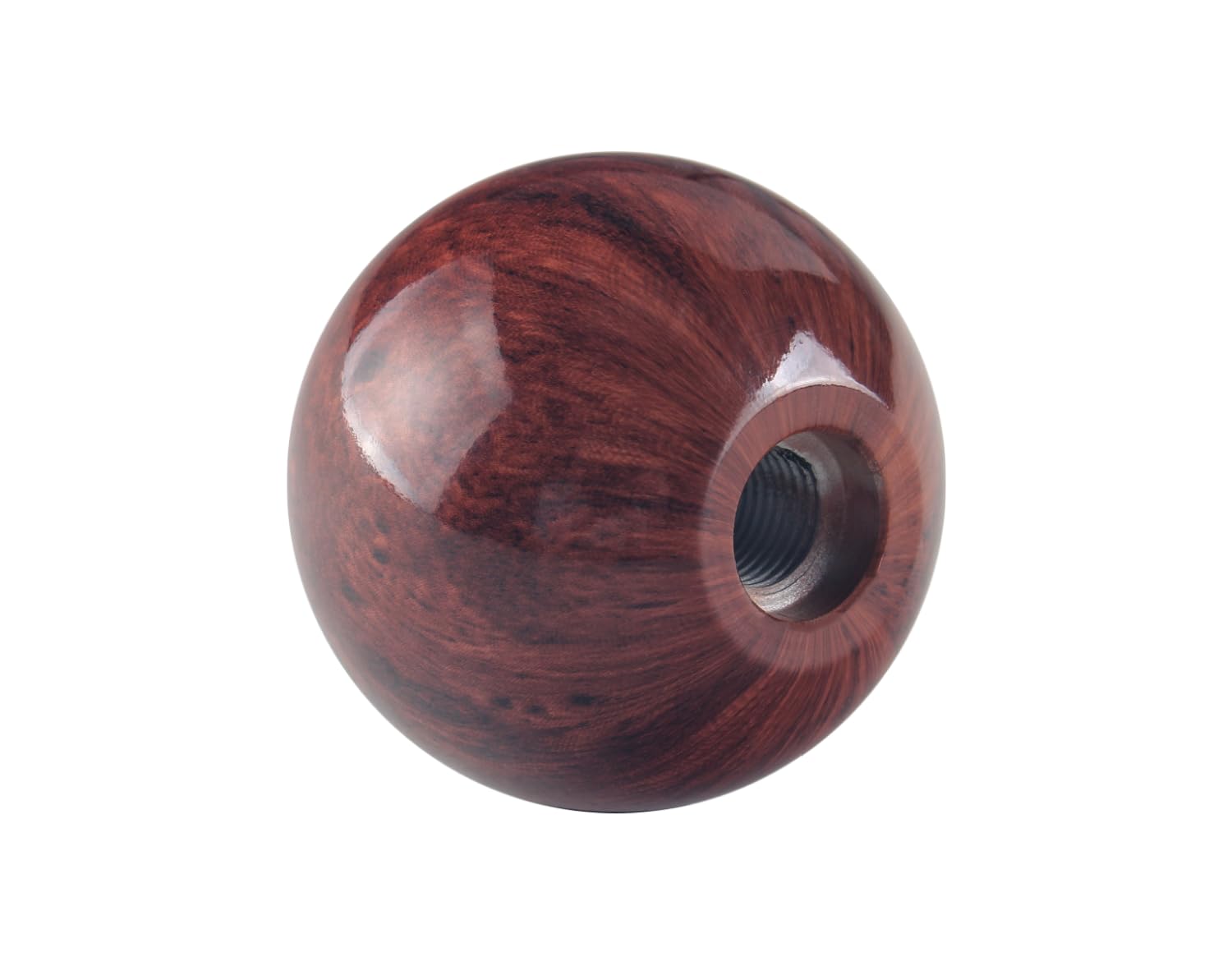 DEWHEL Aluminum Classic Weighted Wooden Type R Manual 5 Speed Gear Shift Knob w/Black Engraved Inlay with Universal Threads M8x1.25 M10x1.25 M10x1.5 M12x1.25