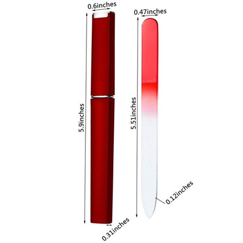12 Pack Glass Nail Files with Case Crystal Glass Fingernail Files Double Sided Glass Nail File Mixed Color Manicure Set Christmas Gifts Stocking Stuffers