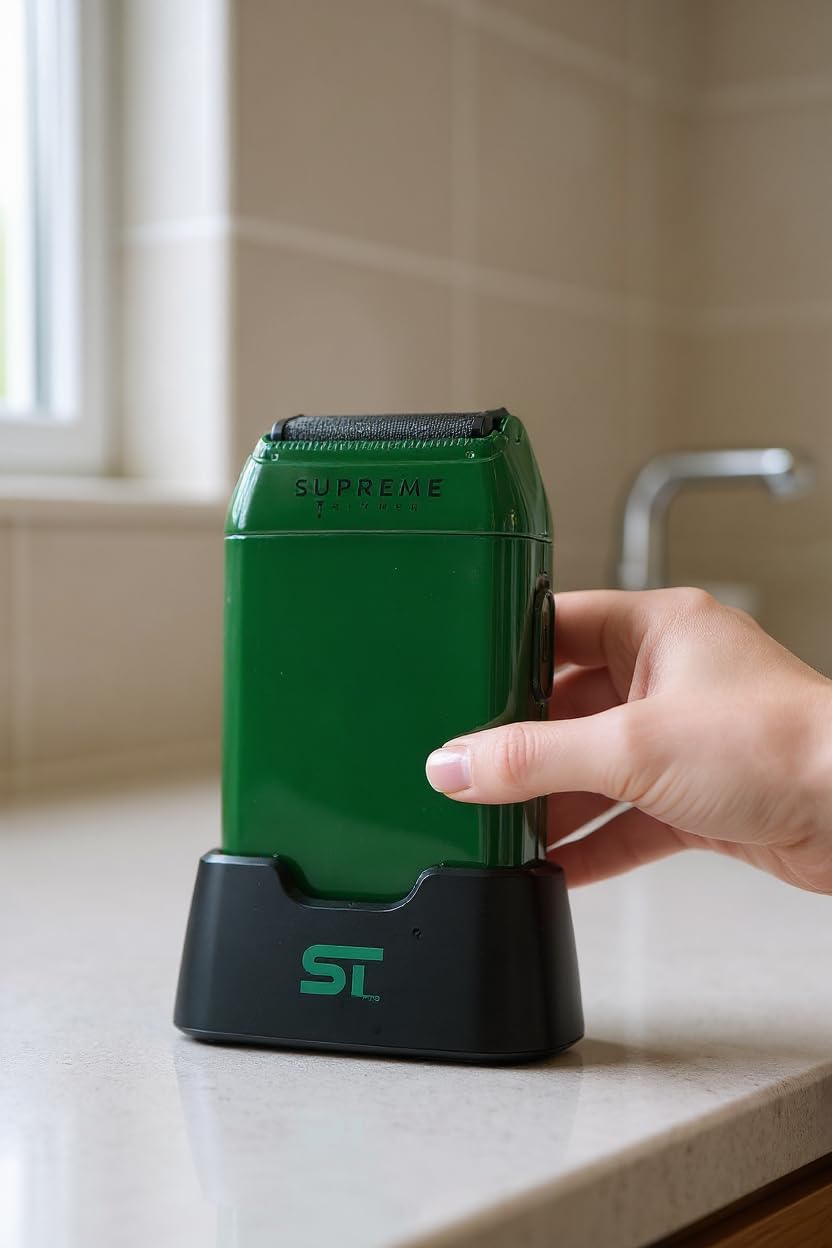 Supreme Trimmer Crunch STF602 – Waterproof Double Foil Shaver for Men | 150 Min Runtime, Wet/Dry Cordless & Corded Electric Razor | Hypoallergenic Foils for Face, Head & Stubble