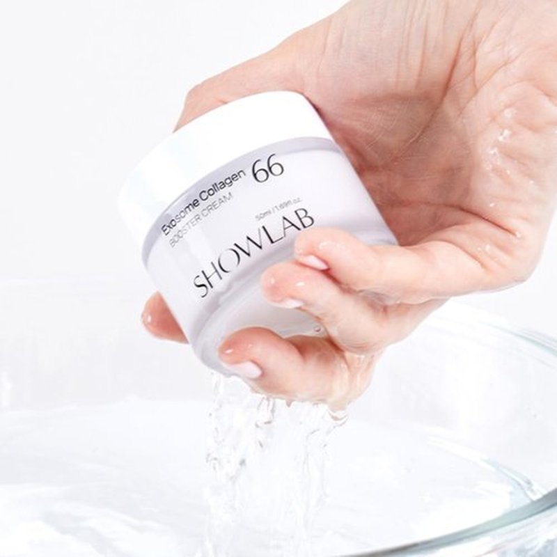 SHOWLAB Exosome Collagen 66 Booster Cream - Korean Face Moisturizer with 66% Collagen Extract, 9 Peptides Complex, Niacinamide, Adenosine - Anti-Aging Firming Cream for All Skin Types, 1.7 oz