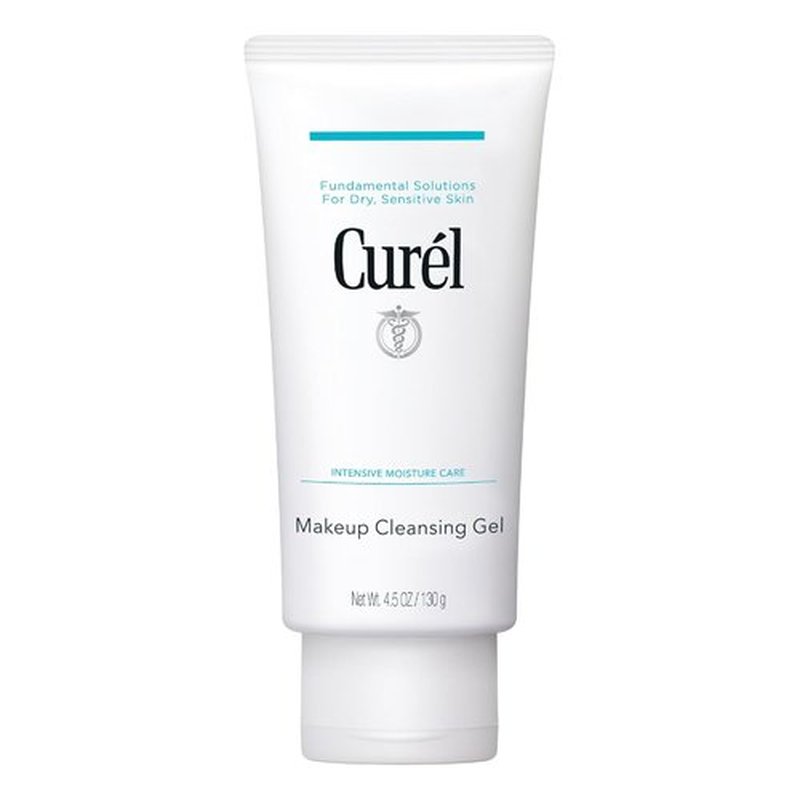 Curel Cleansing Gel - Waterproof Eye Makeup Remover & Gentle Facial Cleanser for Sensitive Skin | 4.5 Oz