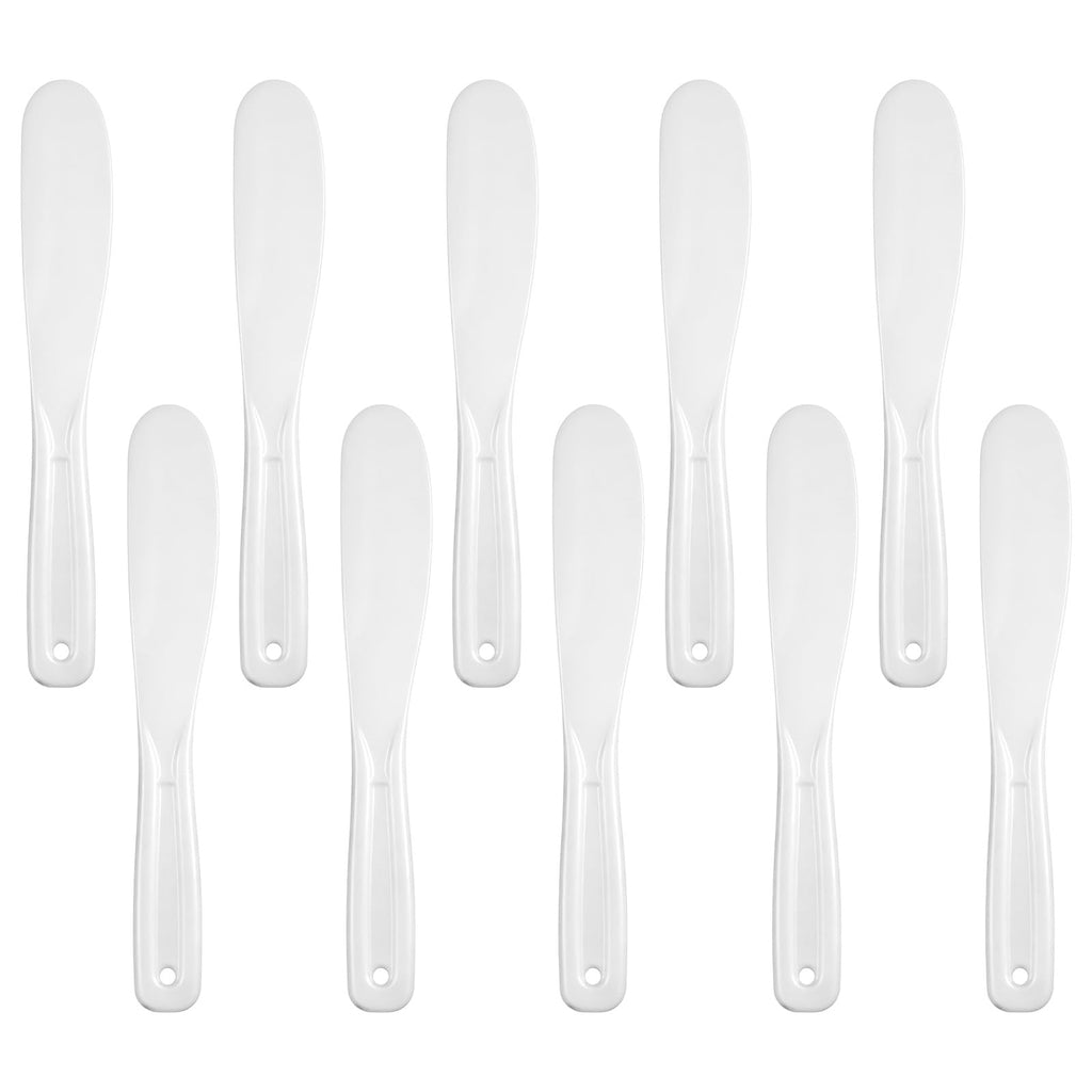 Xelsluthe 10 Pcs Cosmetic Spatula Plastic Face Cream Spatula Mask Lotion Applicator Tool Disposable Spatulas for Face Mask Skin Care