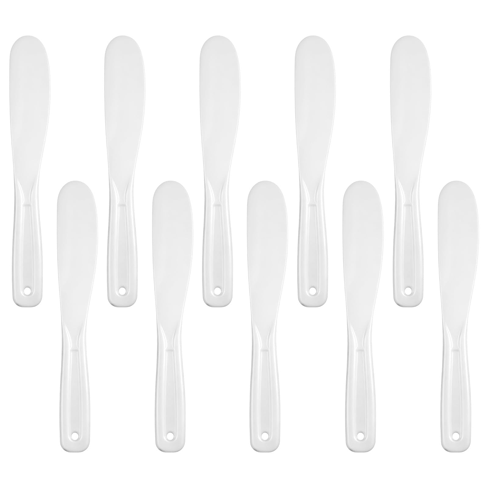 Xelsluthe 10 Pcs Cosmetic Spatula Plastic Face Cream Spatula Mask Lotion Applicator Tool Disposable Spatulas for Face Mask Skin Care