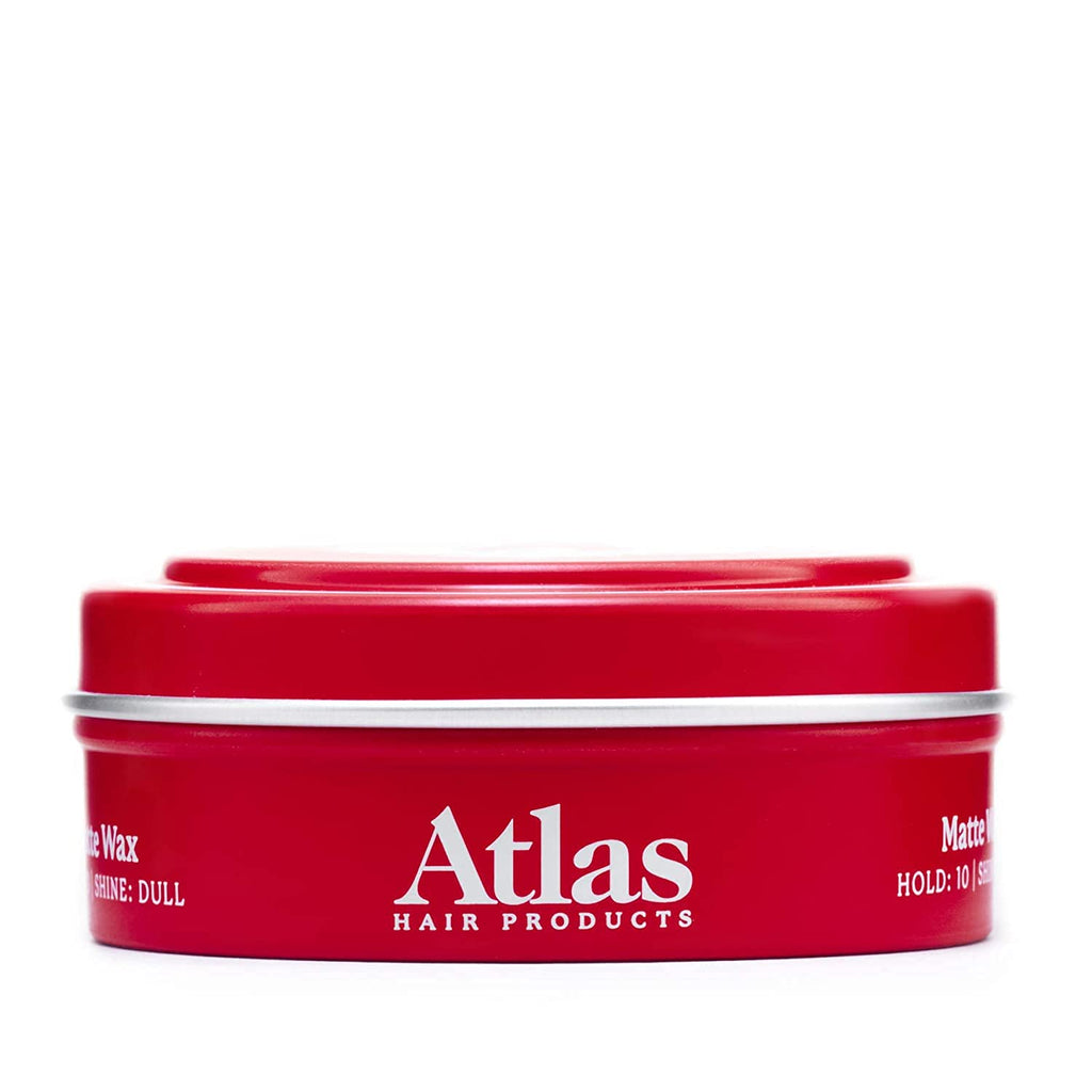 Atlas Pomade for Men, High Hold Anti-Frizz Wax, Matte Texture, Volumizing Hair Styling Wax, Hair Paste, For All Hair Types, Water Soluble, 2.4oz, Pack of 1