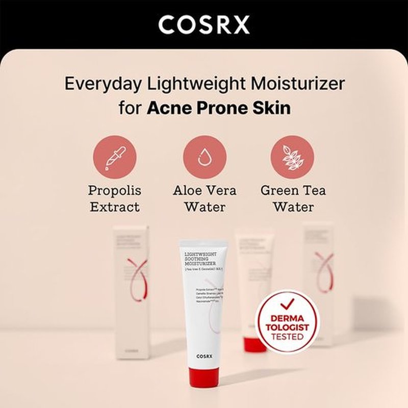 COSRX AC Collection Soothing Moisturizer - Lightweight Formula with 71.2% Aloe Vera Extract | 80ml