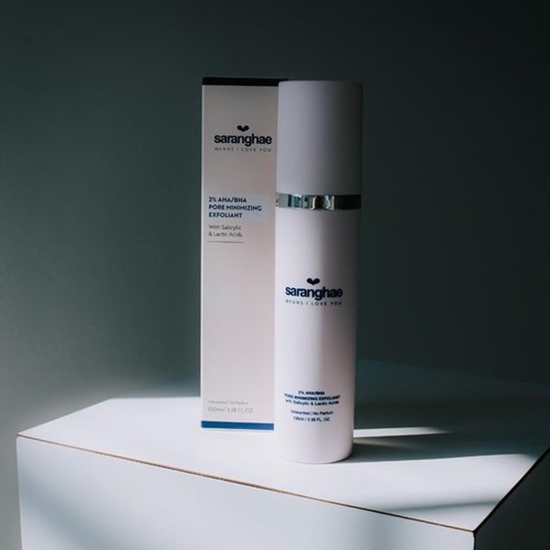 Saranghae AHA BHA Pore Refining Exfoliant - 2% Salicylic & Lactic Acid Toner - Smooths & Clarifies Skin - 4 fl oz