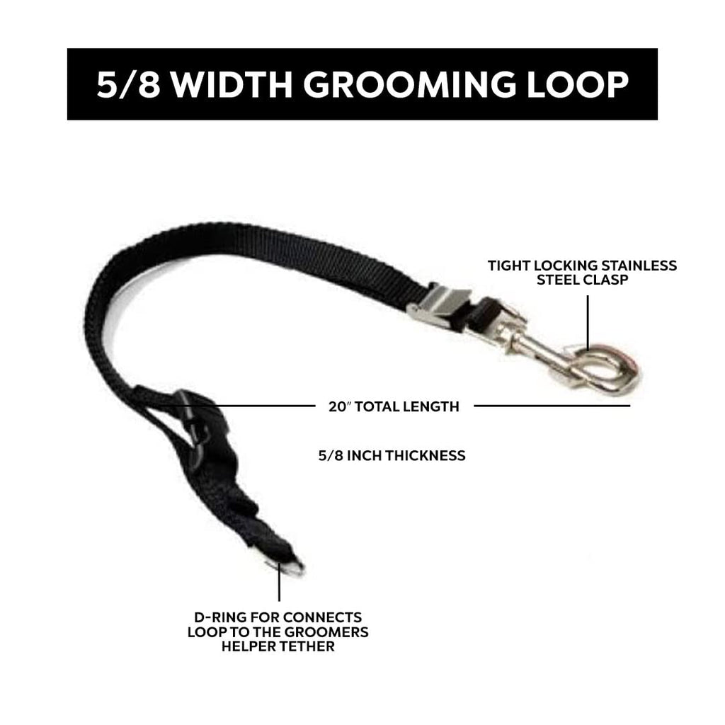 Groomers Helper® Patented 5/8" Loop - Pet Grooming Safety Loop for Dog Bathing, Dog Grooming & Trimming (Pink)