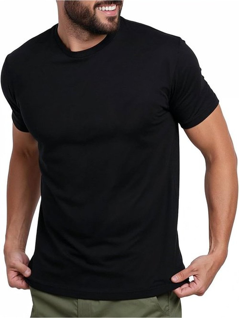 INTO THE AM Men's T-Shirts - Soft Cotton Blend Crew Neck Tee | Athletic Fit Casual Sizes S-4XL