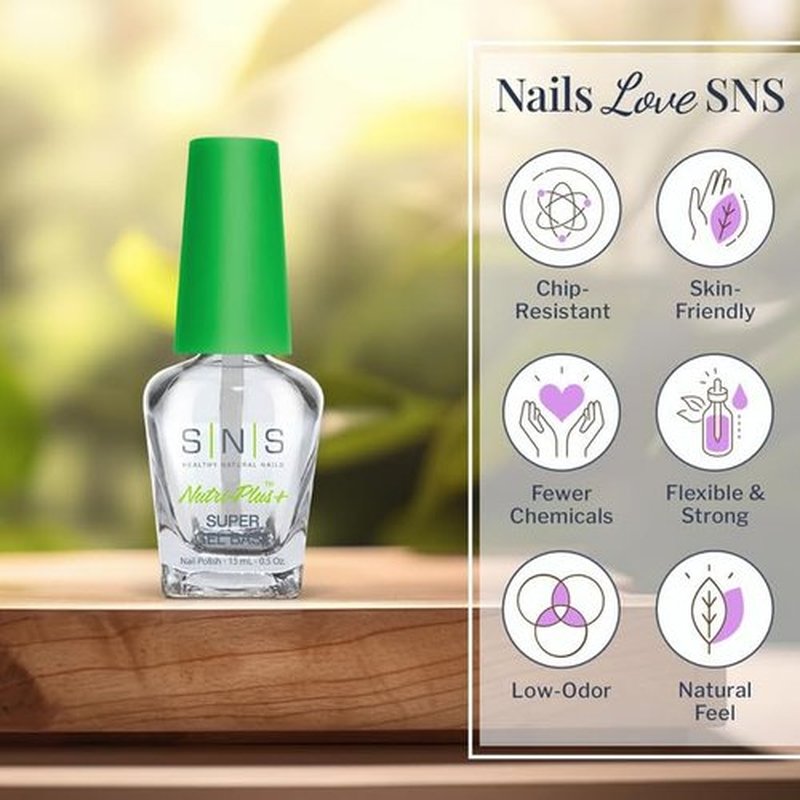 SNS Base Coat Nail Polish - Long-Lasting, Fast-Drying Gel Base | Low-Odor, No UV Lamp Required - 0.5 Oz