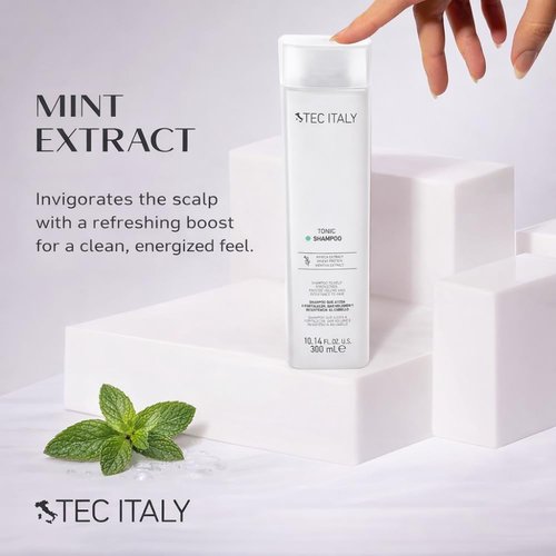 Tec Italy Tonico Volumizing Shampoo for Fine or Weak Hair, Strengthening, Adds Body & Thickness, Gentle Daily Cleanser, 10.14 fl oz (300 ml)