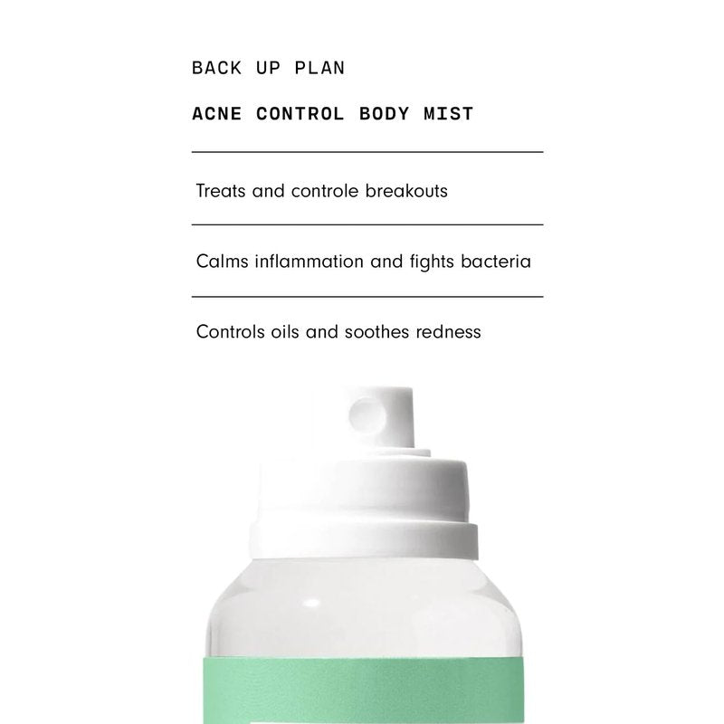 Versed Back-Up Acne Control Body Mist - Salicylic Acid & Tea Tree Oil Spray for Blemish Relief - Vegan 3 oz