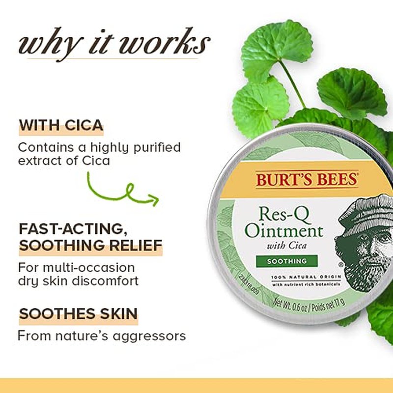 Burt's Bees Res-Q Ointment - 100% Natural Multipurpose Healing with Cica | 15g