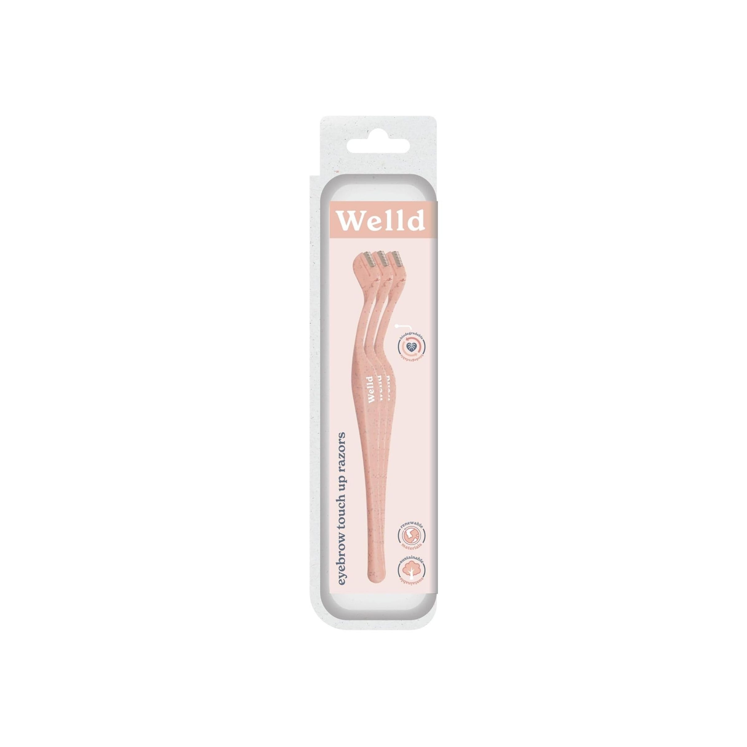 Welld Eyebrow Touch Up Razors, Precision Control For Removing Unwanted Facial Hair And Dermaplaning, Dermaplane Blade For Face, Stainless Steel, Dispossable, Ideal For Men And Women, Pack of 3