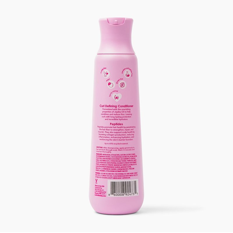 V&Co. Curly Pop Curl Defining Conditioner - Sulfate & Paraben Free Hydration with Peptides & Jojoba Oil - 12 fl oz