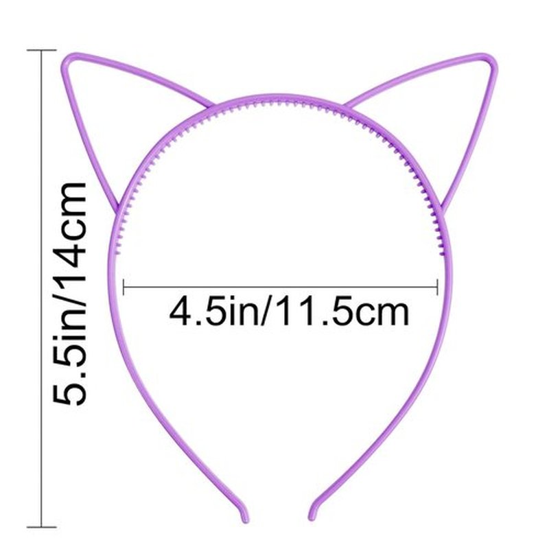 COCIDE 24Pcs Cat Ears Headbands Plastic Taylor Party Decorations Kitty Headbands for Women Gabby Party Favors Birthday Supplies for Womens Halloween Hair Accessories Hair Hoops Costume