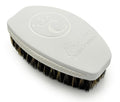 New WHITE-OUT Premium Wave Brush - MEDIUM SOFT- Boar Bristle Hairbrush, Non-Slip Grips, Waterproof Design, Indestructible body, Satin Finish, Debossed Logo - The Ultimate Curved 360 Wave Brush
