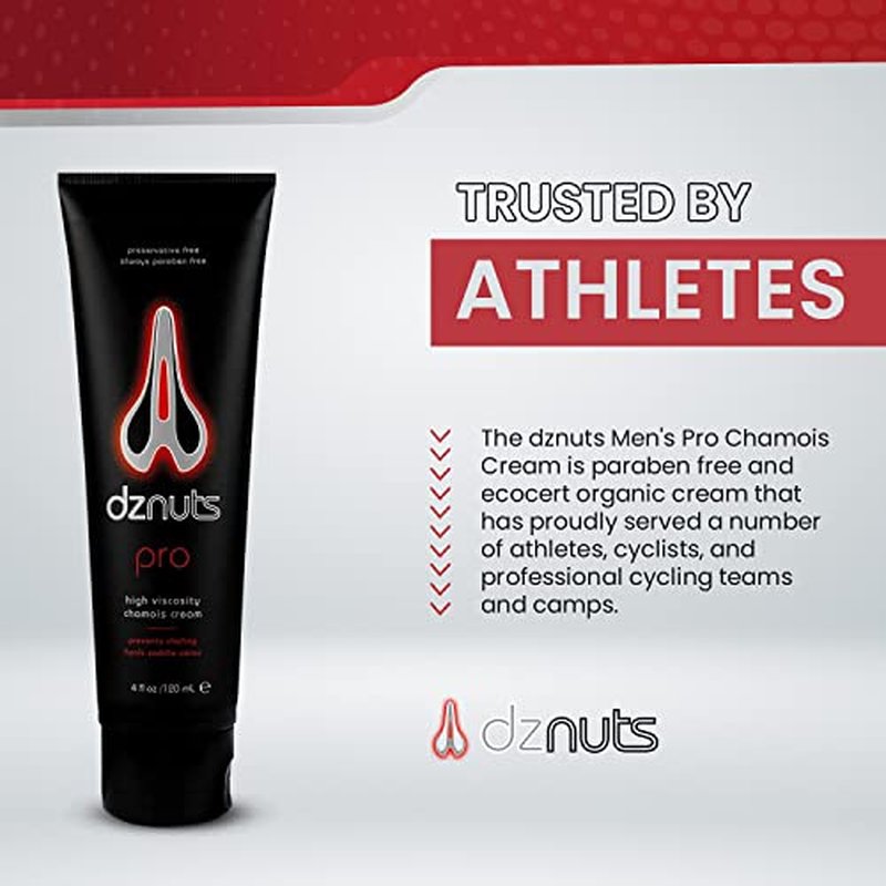 dznuts - Men's Pro Chamois Cream and Women's Bliss Chamois Cream - Anti-Chafing Cream for Saddle Sores, Rubbing, and Inner Thigh Friction for Cyclists, Runners, Triathletes (4 fl oz Each)
