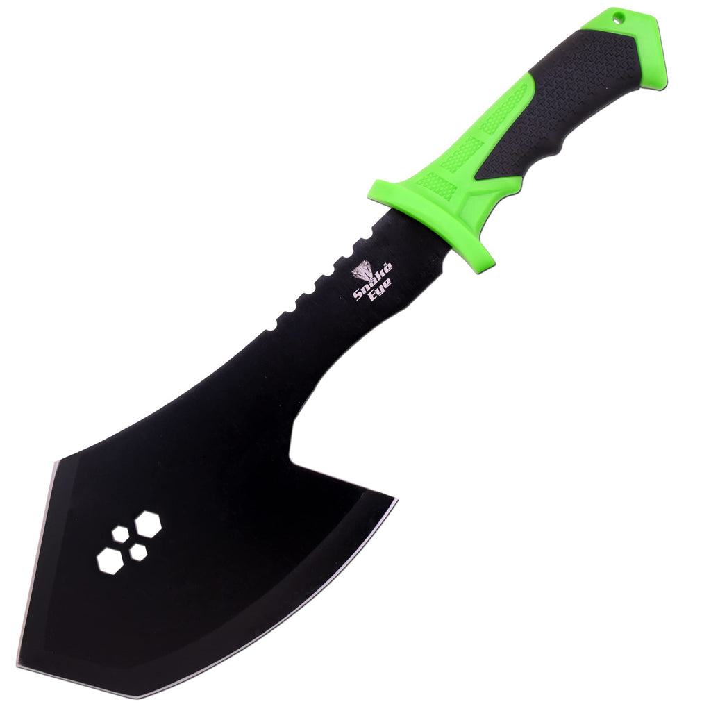 Snake Eye Tactical Compact Tomahawk Full Tang | Camping Axe | Outdoors | Gaming (Black & Green)