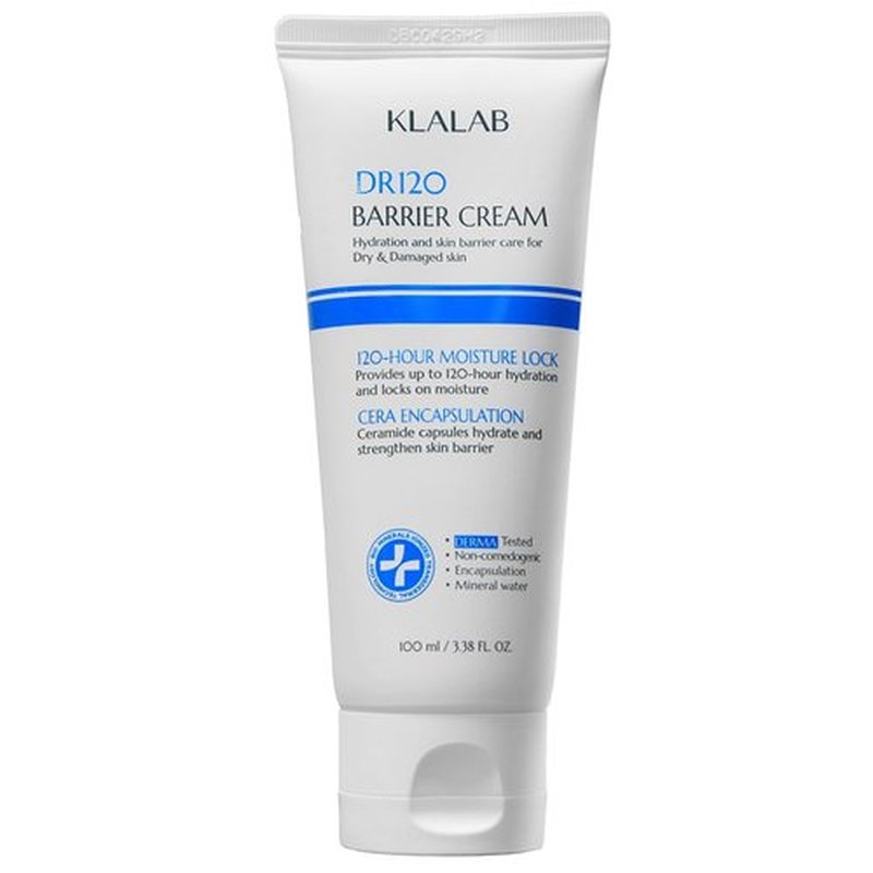 KLALAB DR120 Barrier Cream – 120-Hour Moisture Retention with 5-Ceramide Complex & Hyaluronic Acid – Fragrance-Free Intensive Gel-Cream for Face & Body – Non-Comedogenic & Hypoallergenic (3.4 fl oz)