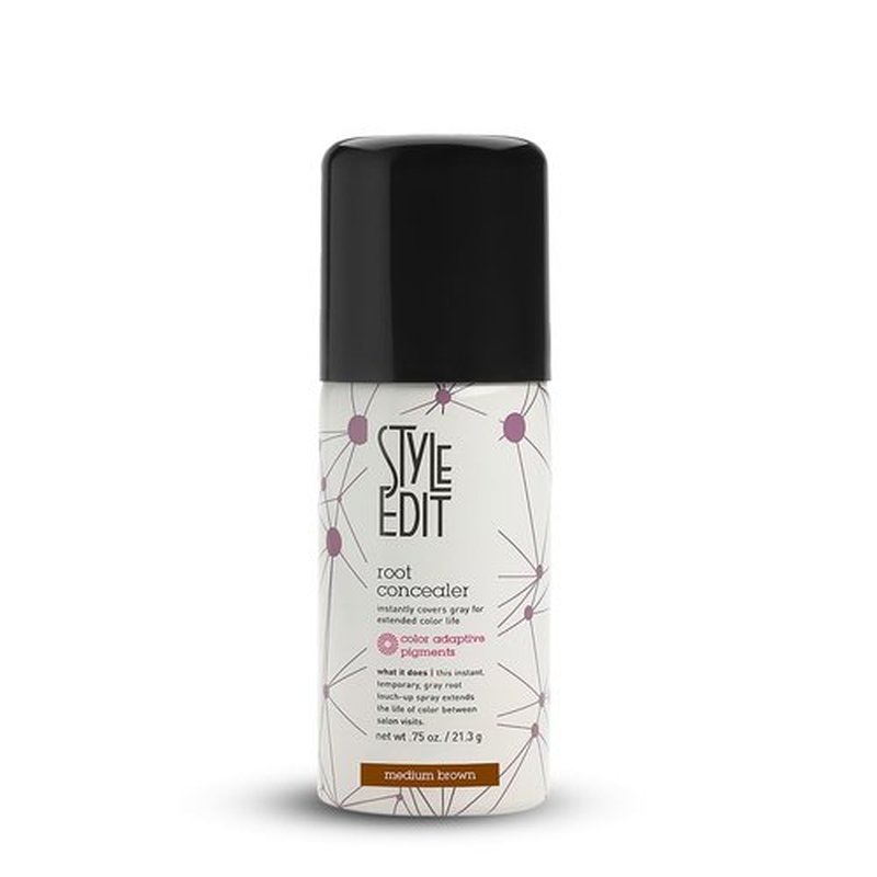 Style Edit Travel Size Root Touch Up Spray - Temporary Gray Hair Concealer | Salon-Quality, Medium Brown, 0.75 oz