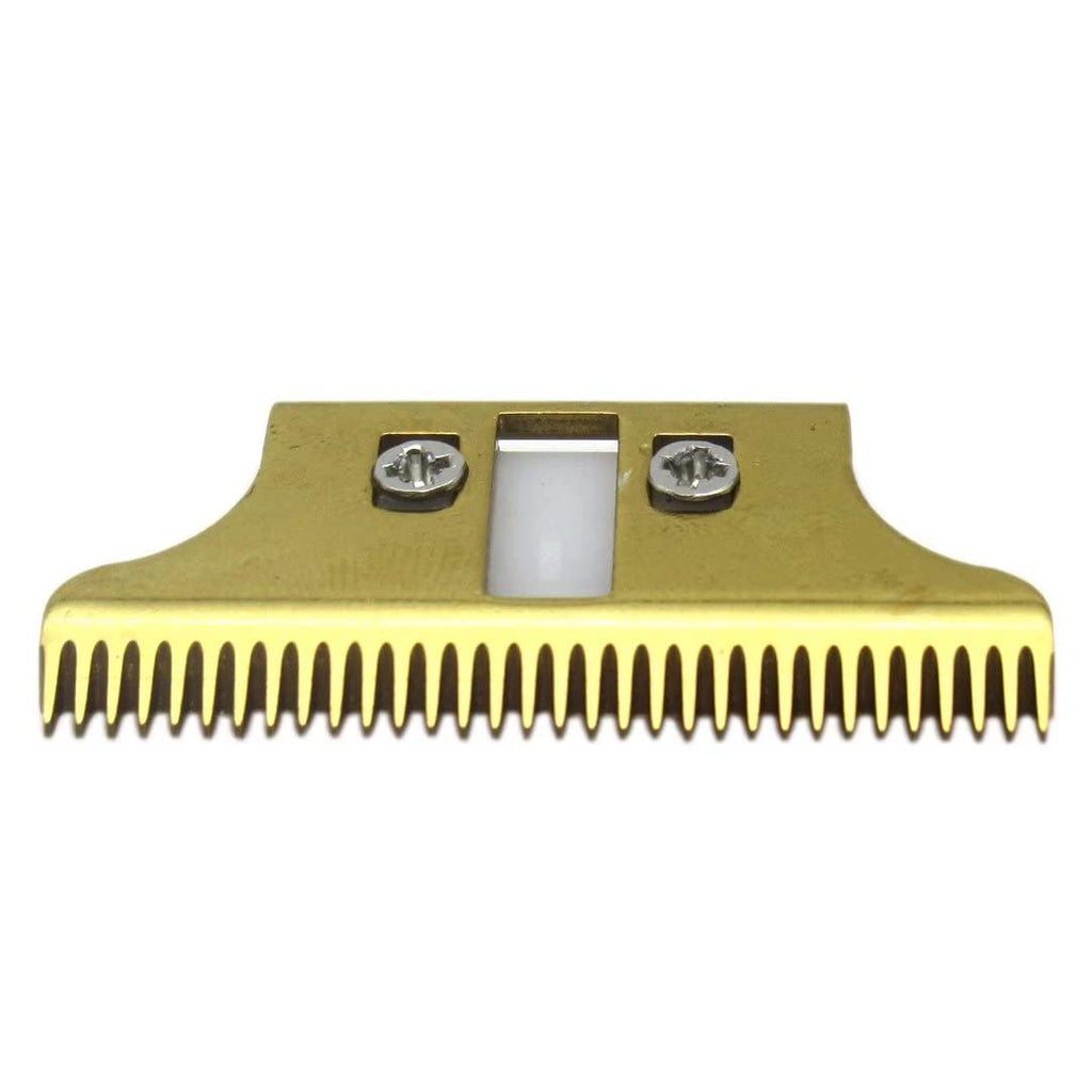 Adjustable 2 Hole Double Wide Trimmer Replacement Blade for Wahl Detailer #8290 5 Star Razor Edger #8051 G-Whiz #8986 Sterling Definitions #8085(Double Gold Blade)
