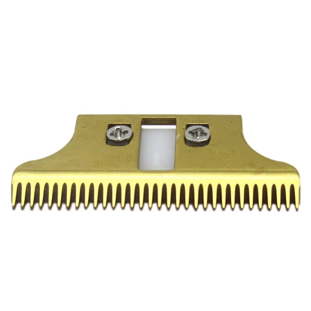 Adjustable 2 Hole Double Wide Trimmer Replacement Blade for Wahl Detailer #8290 5 Star Razor Edger #8051 G-Whiz #8986 Sterling Definitions #8085(Double Gold Blade)